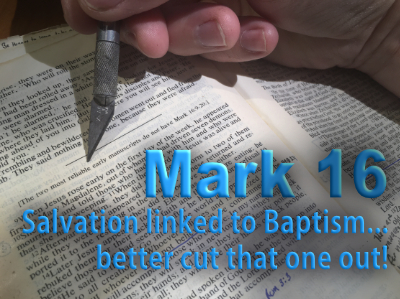 Mark 16 links salvation to baptism.